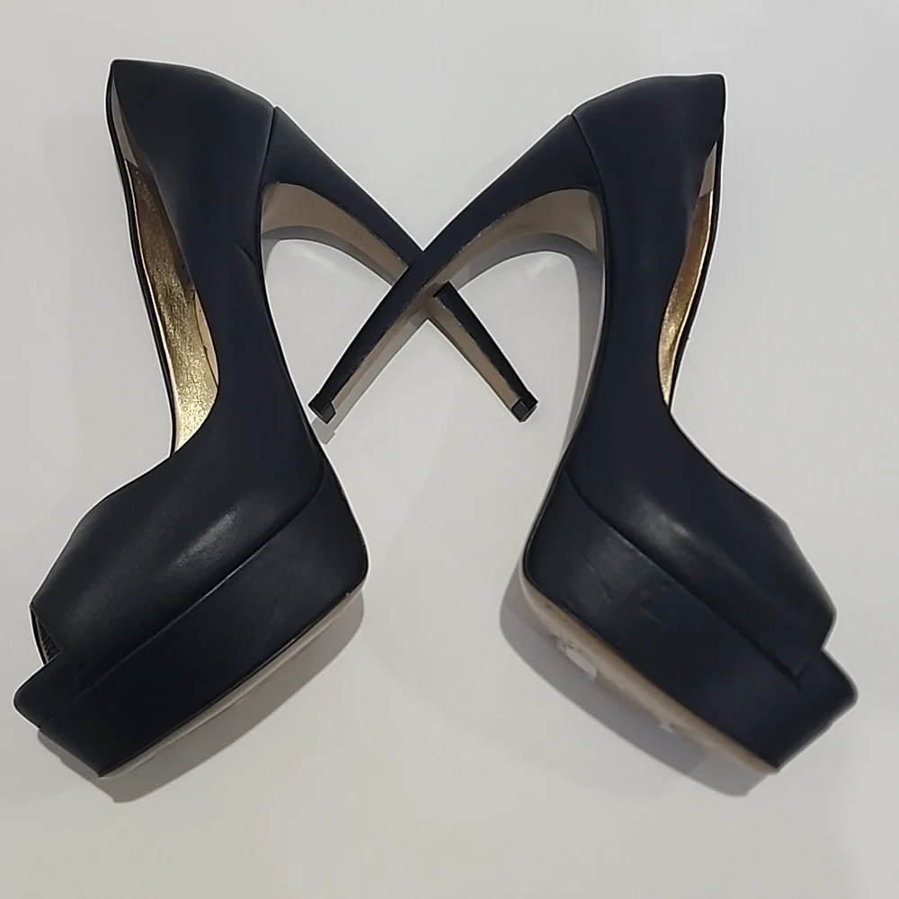 Walter Steiger Curved Peep Toe Heels (SZ 39.5)